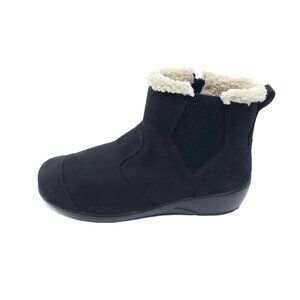 Drew Jayla Black Leather Shearling Lined Comfort Boots Womens Size 8.5 W
